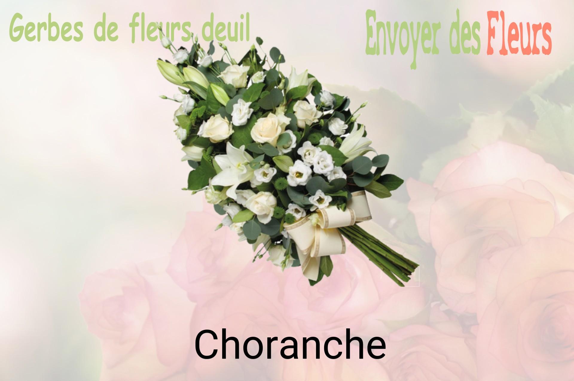 Gerbe de fleurs de deuil livrée à Choranche